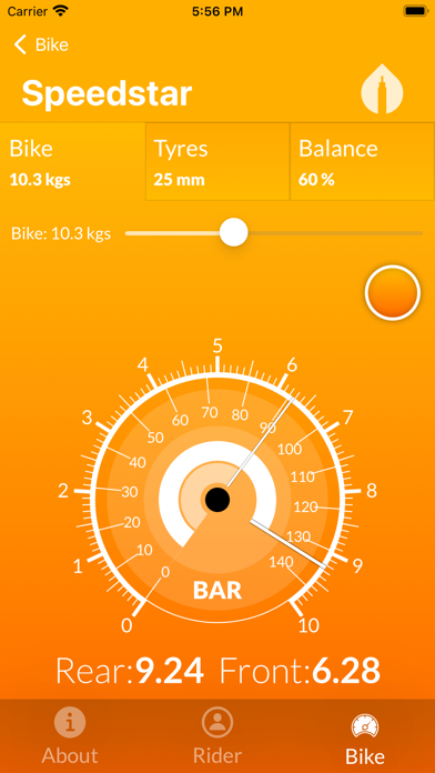 Tire Pressure for cyclists screenshot 2
