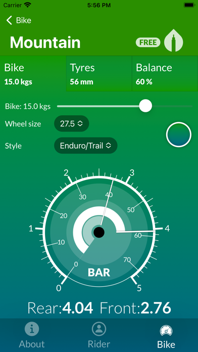 Tire Pressure for cyclists screenshot 6