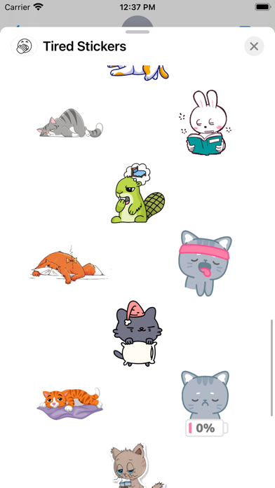 Tired Stickers screenshot 4