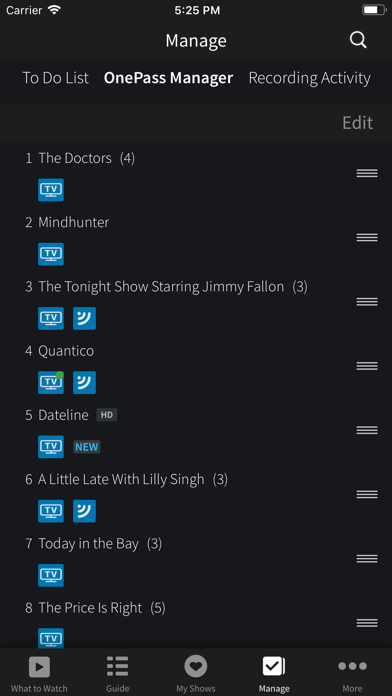 TiVo screenshot 1