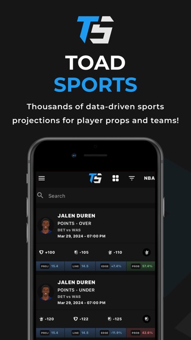 Toad Sports: Prop Pick Finder screenshot 3