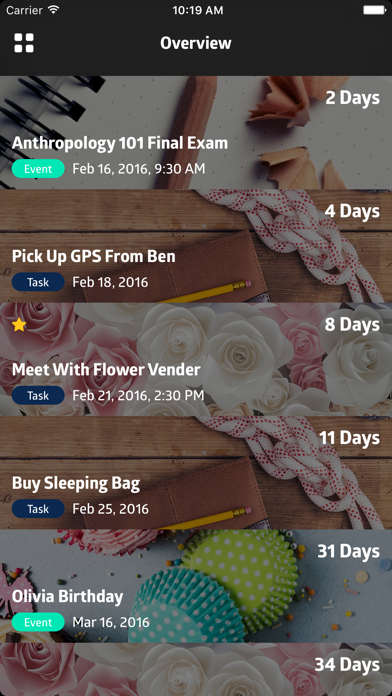 To:Day - Event planner, to-do list, date countdown & task manager screenshot 2