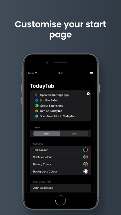TodayTab: Start Tab for Safari screenshot 4
