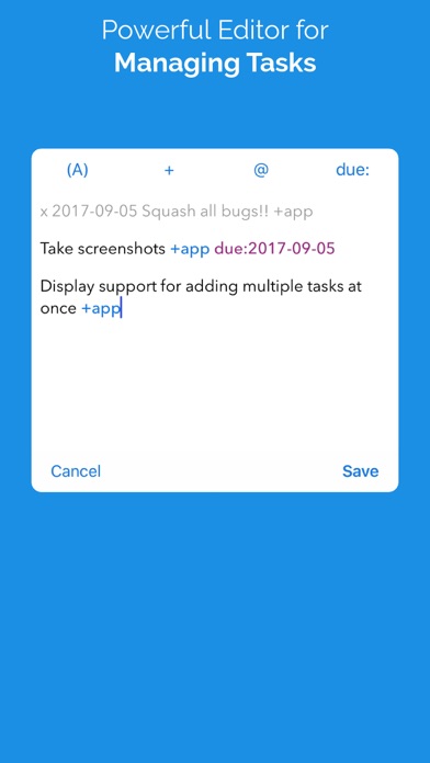 Todotxt+ screenshot 2