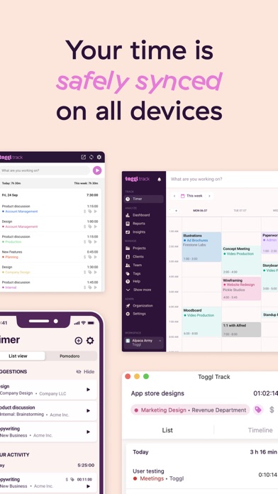 Toggl Track: Hours & Time Log screenshot 1
