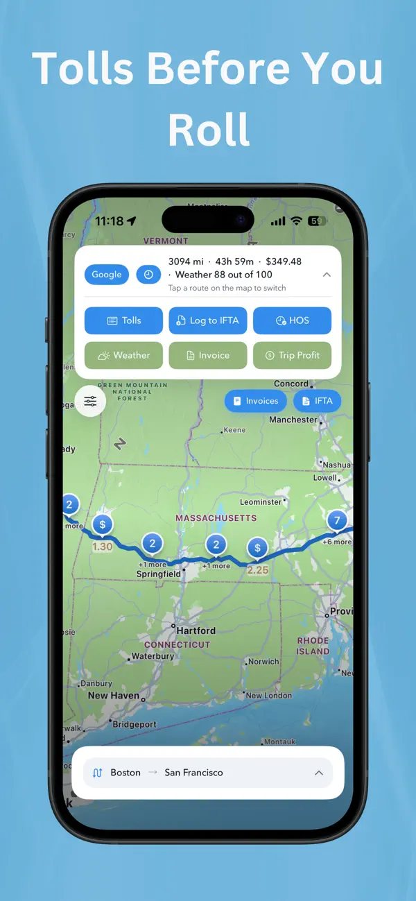 Toll Calculator IFTA Truck HOS screenshot 6