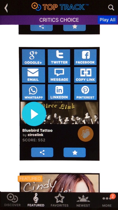 TopTrack - Promote your music in social media! screenshot 2