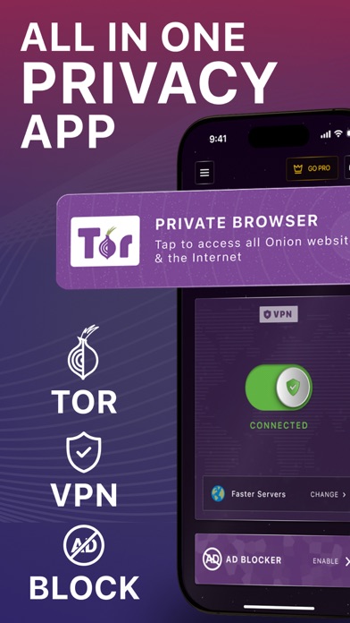 TOR Browser: VPN+Onion+Adblock screenshot 1