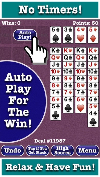 Totally FreeCell Solitaire! screenshot 1