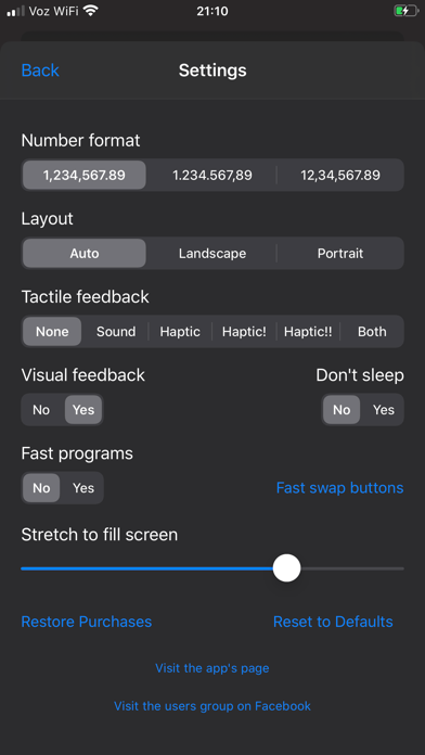 Touch Fin RPN screenshot 2