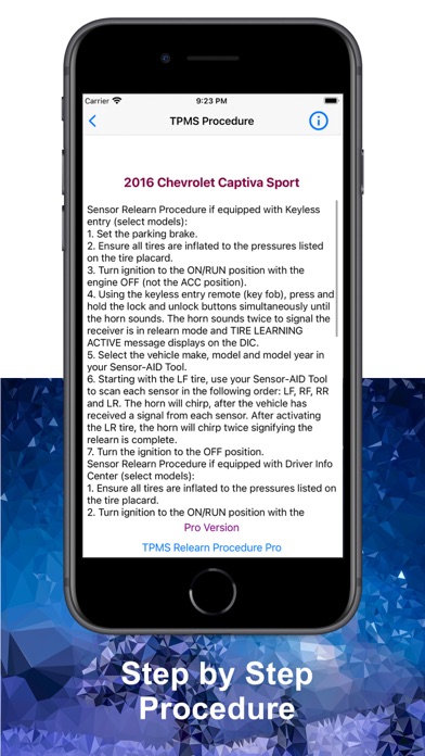 TPMS Relearn Procedure Lite screenshot 1