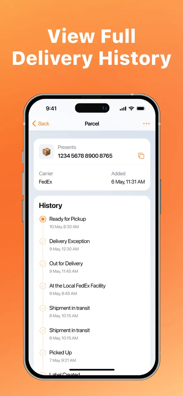 Tracko: Package Tracking App screenshot 1