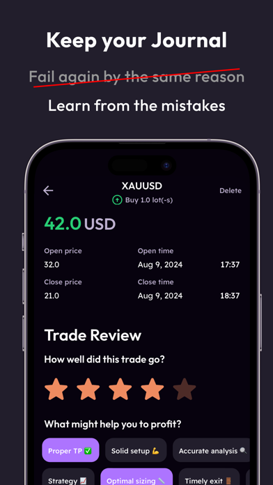 Trading Journal – Plancana AI screenshot 1