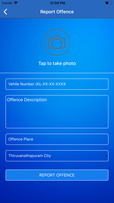 Traffic Offence Reporting screenshot 1