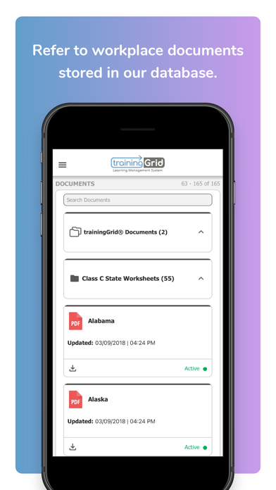 trainingGrid screenshot 3