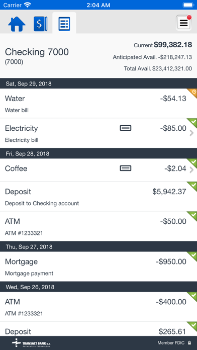 Transact Bank Business screenshot 2