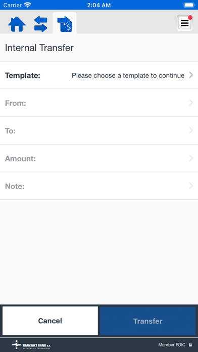 Transact Bank Business screenshot 1