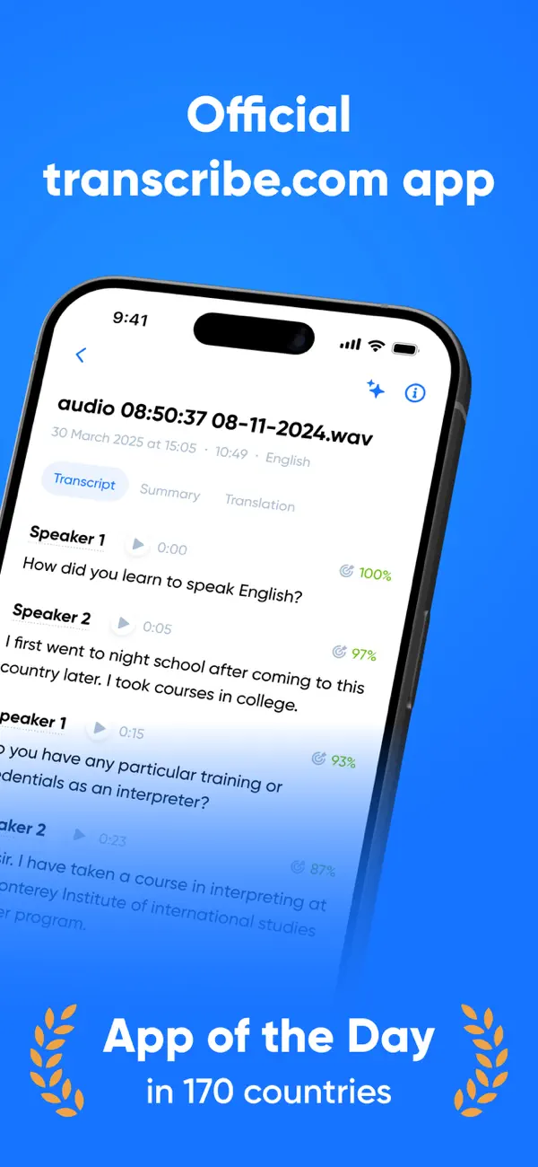 Transcribe - Speech to Text screenshot 5