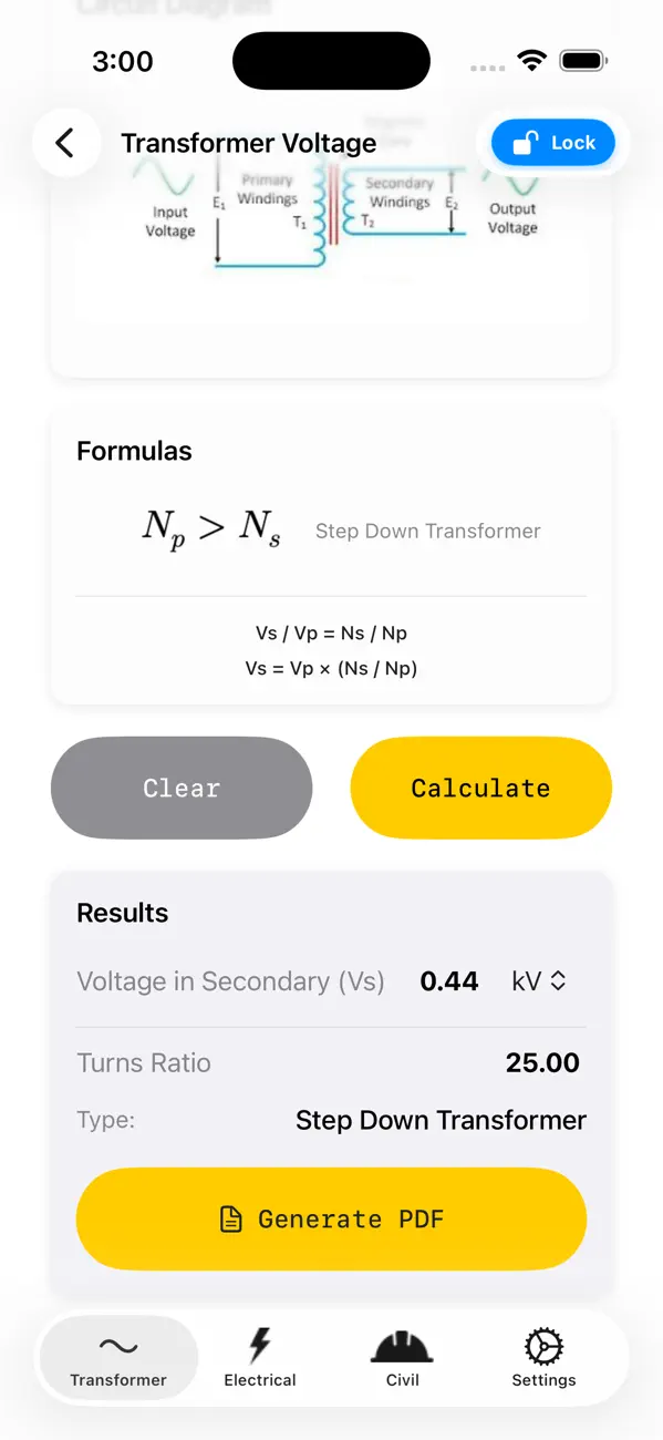 Transformer Calculator. screenshot 3