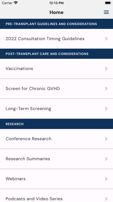 Transplant (HCT) Guidelines screenshot 4