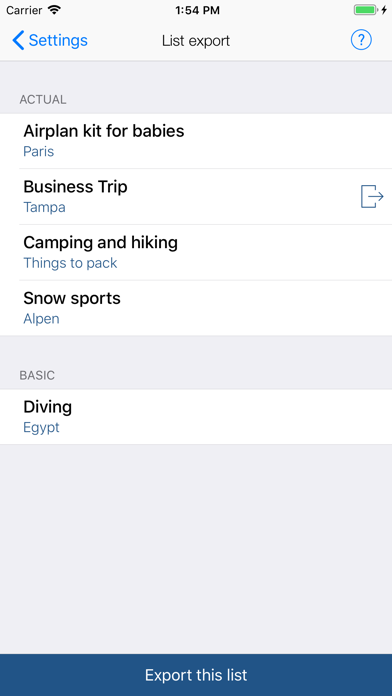 Travel Packing Checklists screenshot 1