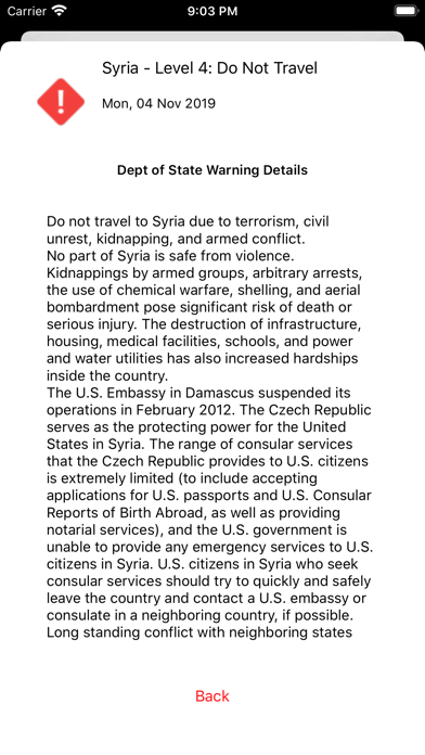 TravelGard - Travel Warnings screenshot 4