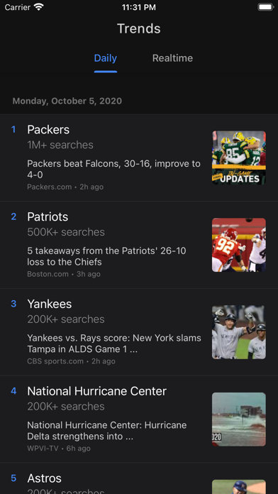 Trends on Google Trends screenshot 1