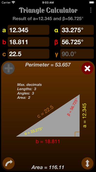Triangle Calculator screenshot 1