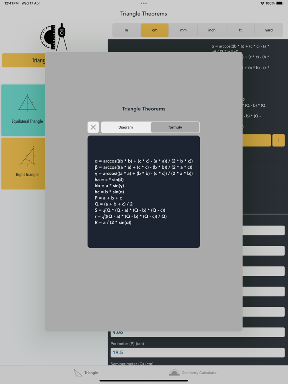 Triangle Calculators screenshot 1