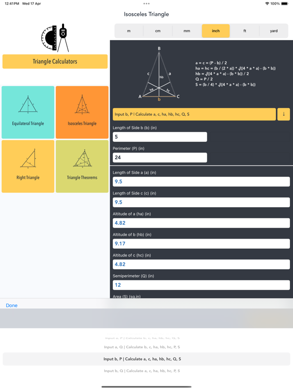 Triangle Calculators screenshot 5