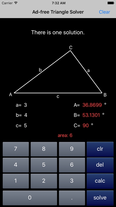 Triangle Solver screenshot 2