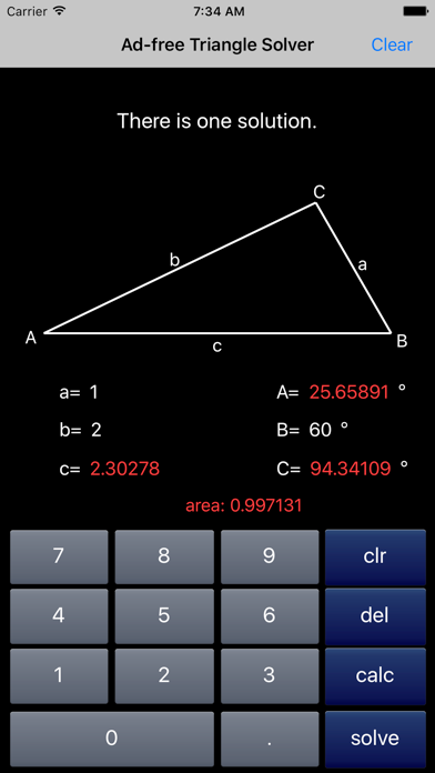 Triangle Solver screenshot 3