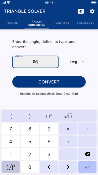 Triangle solver screenshot 3