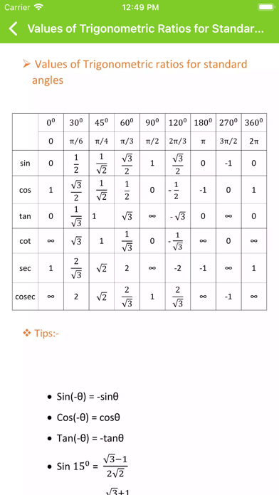 Trigonometry Formulas screenshot 3