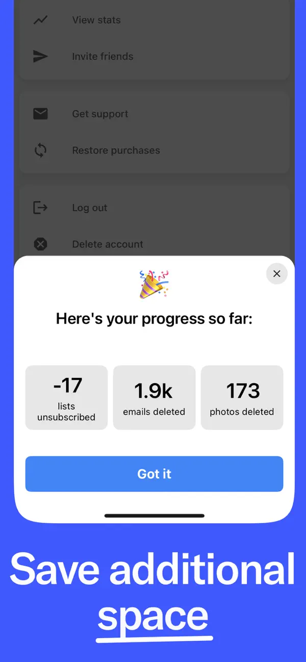 Trimbox: Email Cleaner screenshot 1