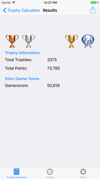 Trophy Calculator screenshot 1