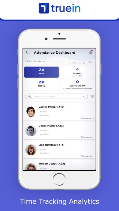 Truein User: Time & Attendance screenshot 1