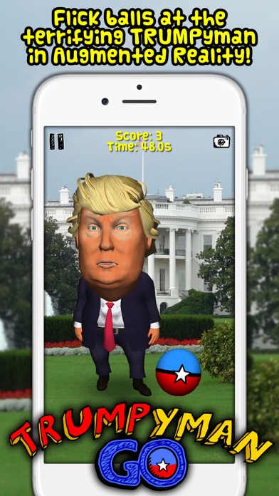 TRUMP-yman GO! Bounce balls at him in augmented reality! screenshot 2