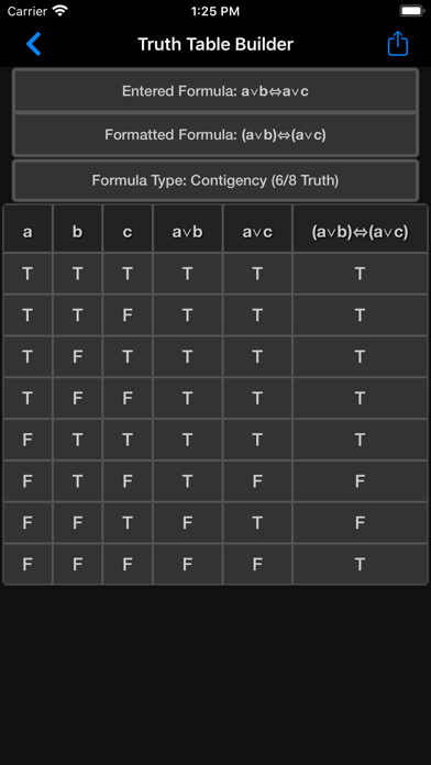 Truth Table Builder screenshot 4
