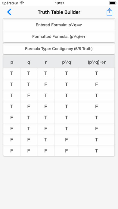 Truth Table Builder screenshot 5