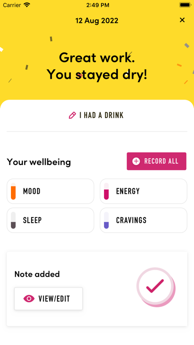 TRY DRY: The Dry January app screenshot 4