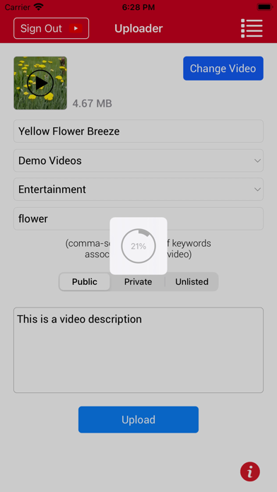 Tube Uploader screenshot 3