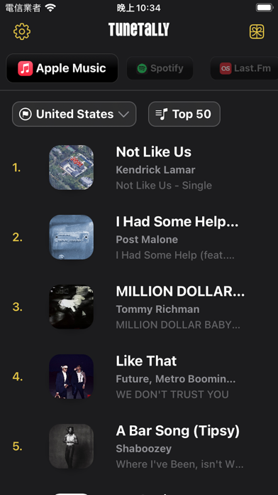 TuneTally: Music Charts screenshot 1