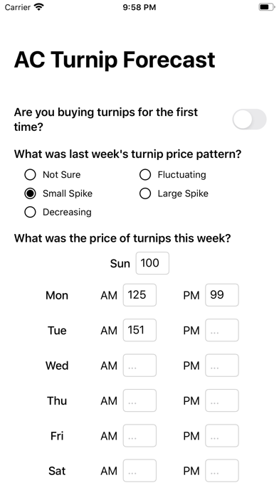 Turnip Price Forecast: ACNH screenshot 3