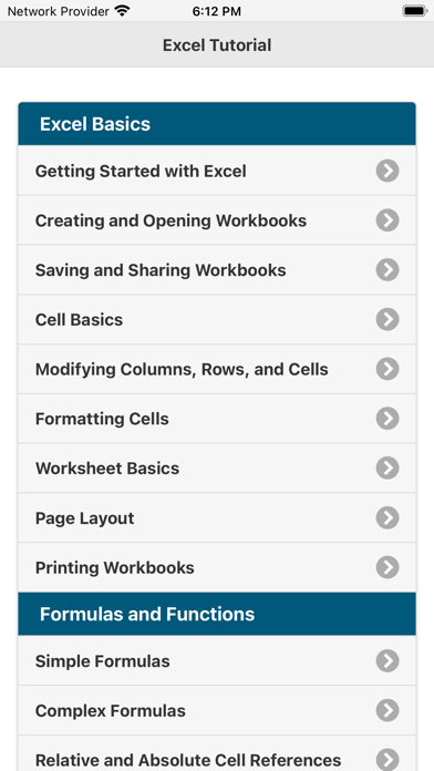 Tutorial for MS Excel screenshot 1