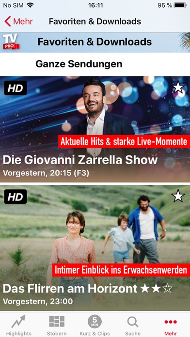 TV Pro Mediathek · screenshot 1