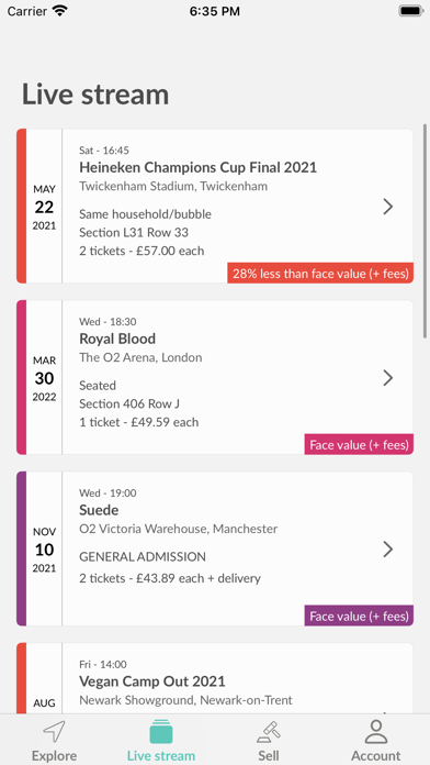 Twickets screenshot 3