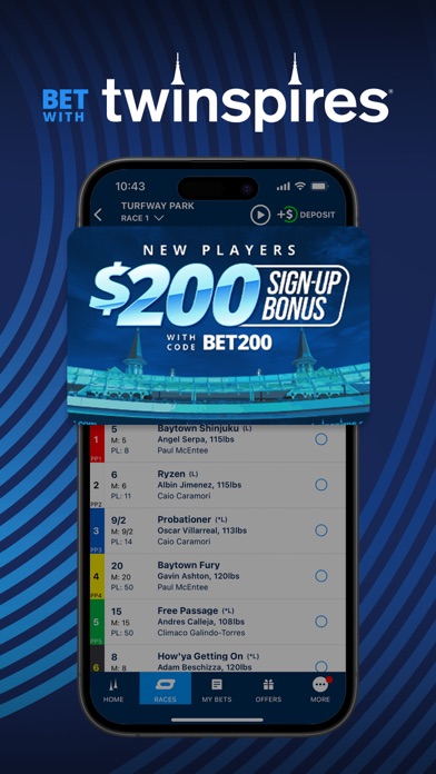 TwinSpires Bet on Horse Racing screenshot 1