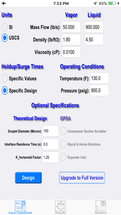 Two Phase Separator Lite screenshot 3