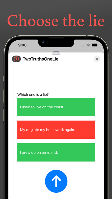 Two Truths and a Lie: iMessage screenshot 2